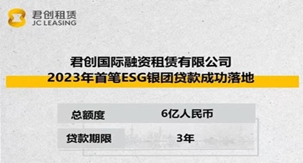 君創租賃2023年度首筆人民幣ESG銀團成功發行